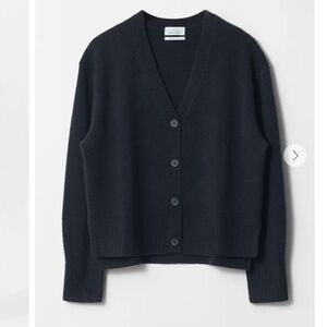 & Other Stories Oversized Merino Wool Knit Cardigan Navy, Small,